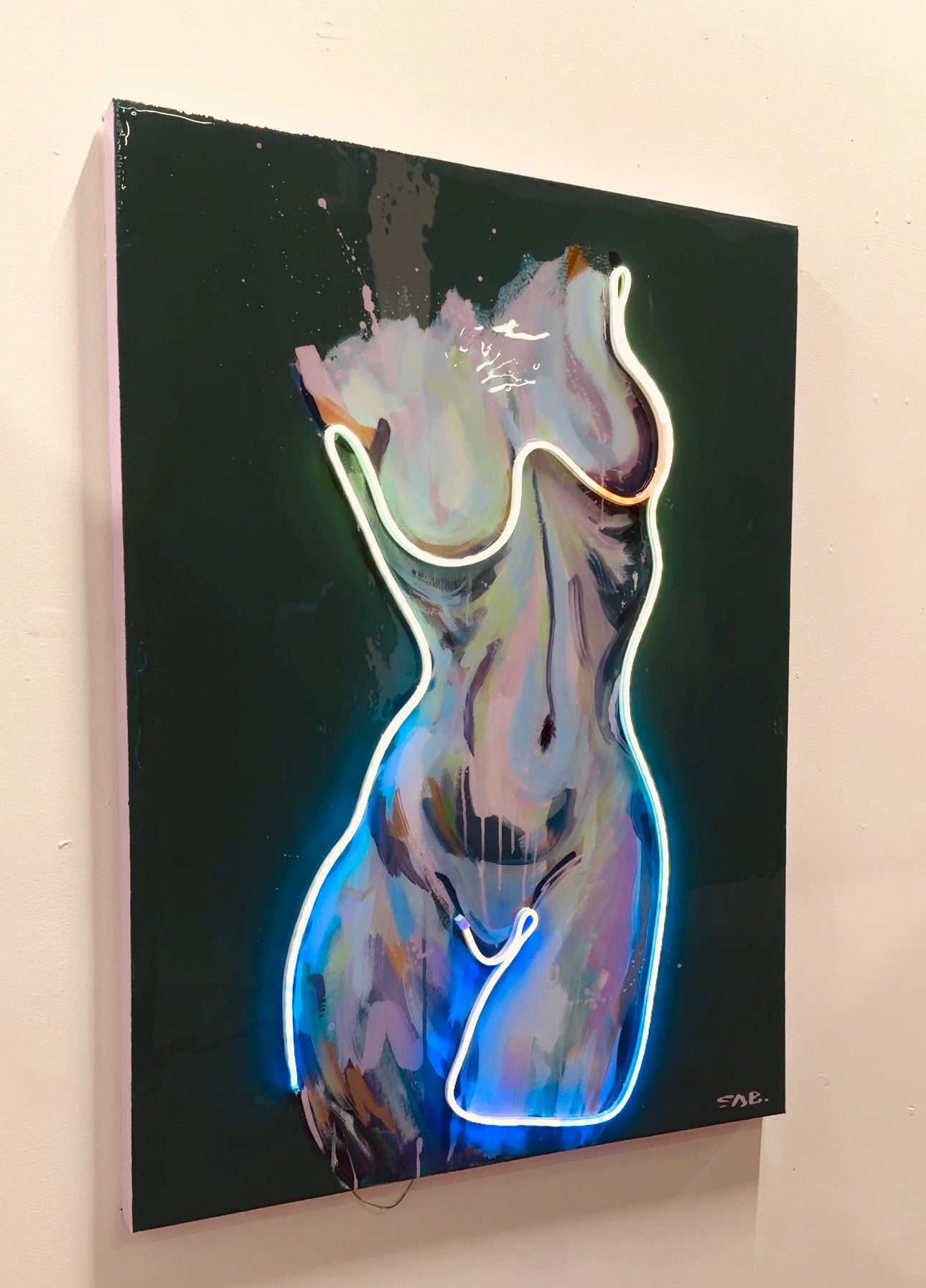 Abstract Neon Body Original Painting