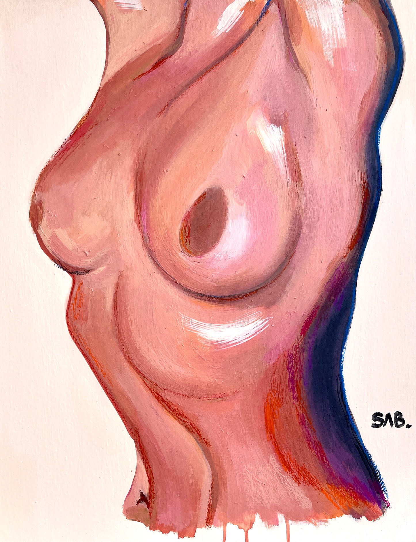 “C” abstract figurative art print