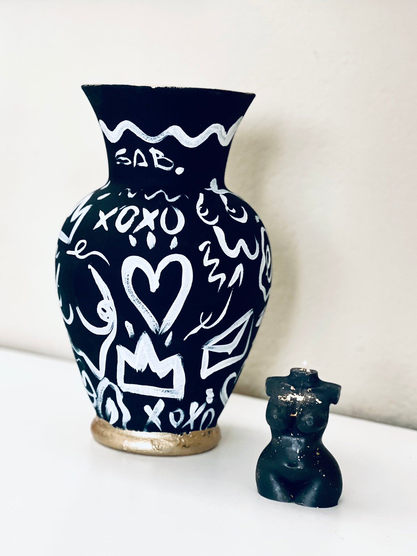 Decorative graphic vase modern unique