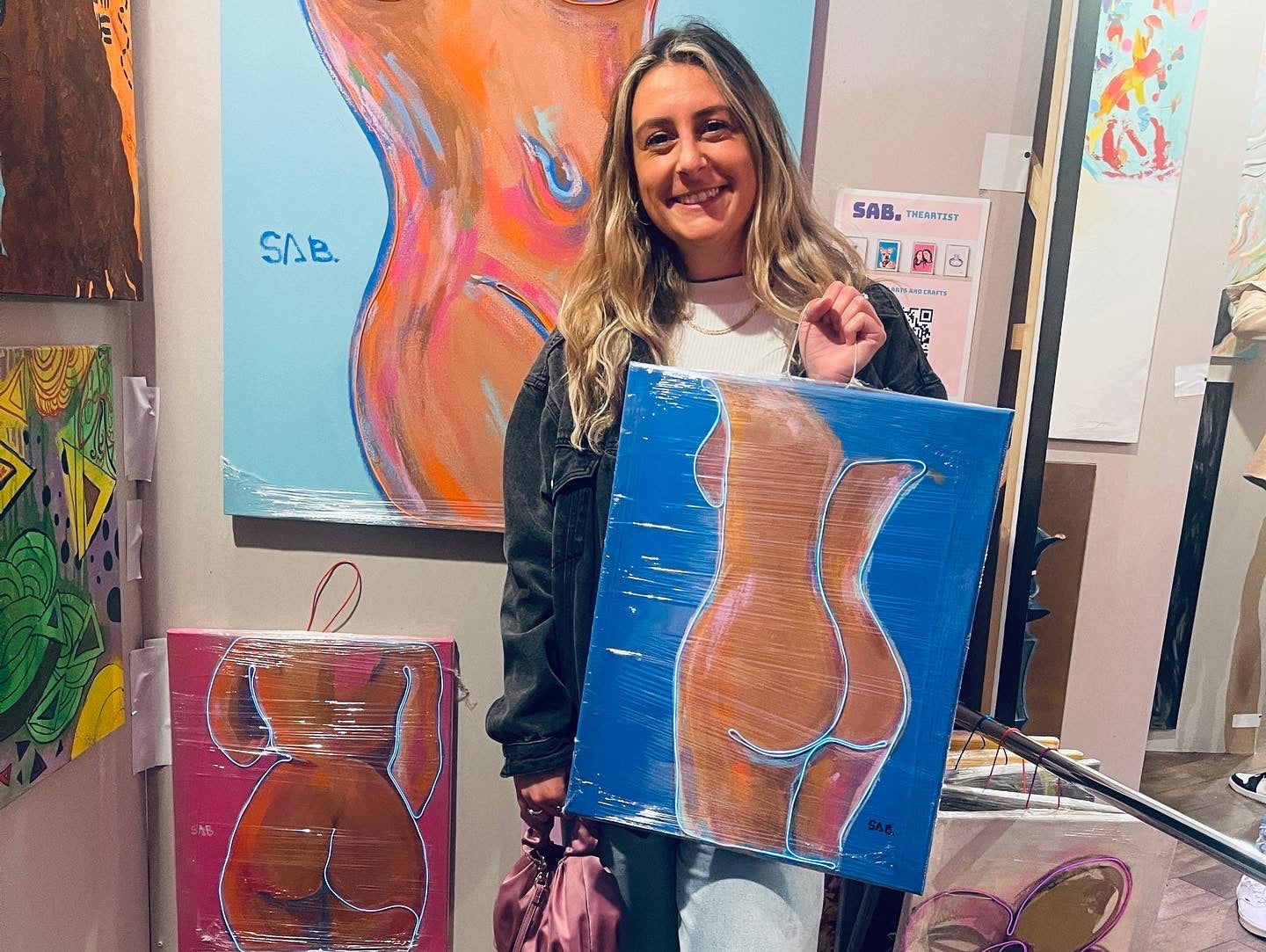 “Bella” large neon body 24x30