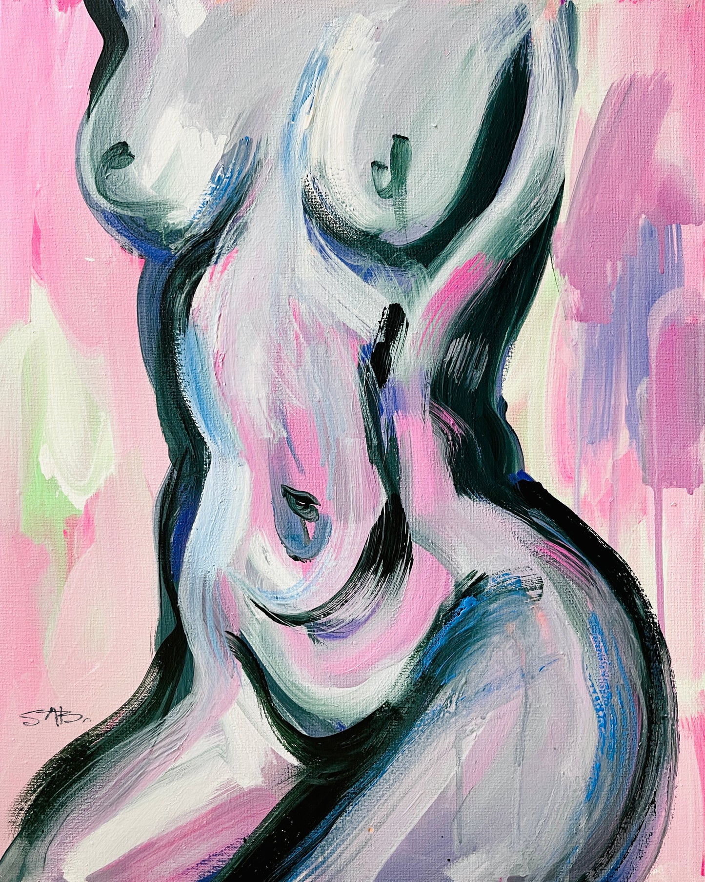 Figurative feminist body positive print
