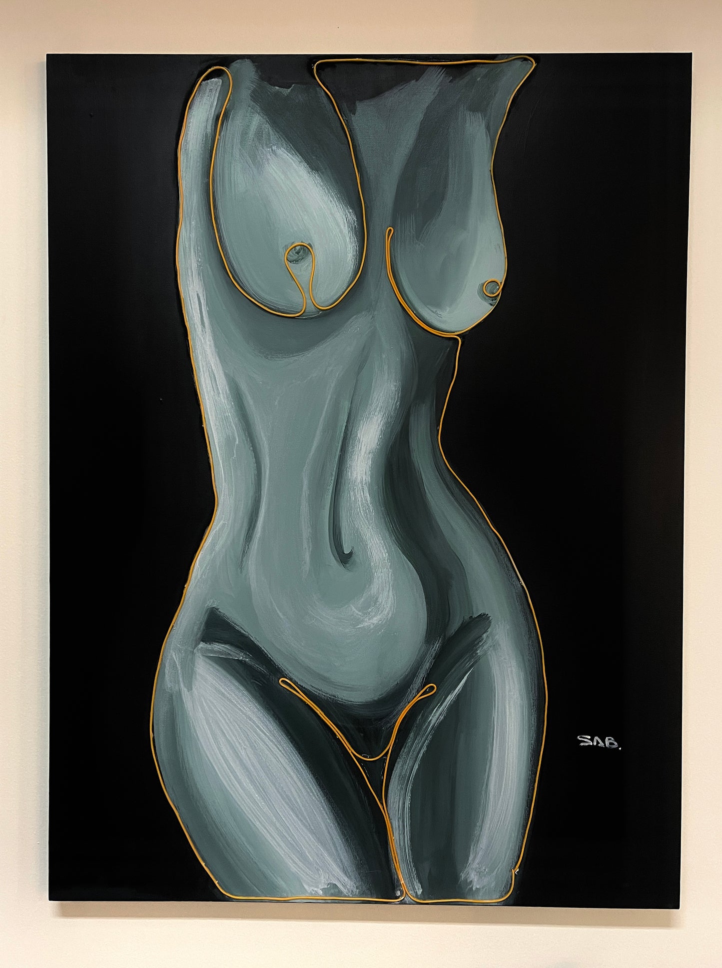 Melody Neon Nude body art