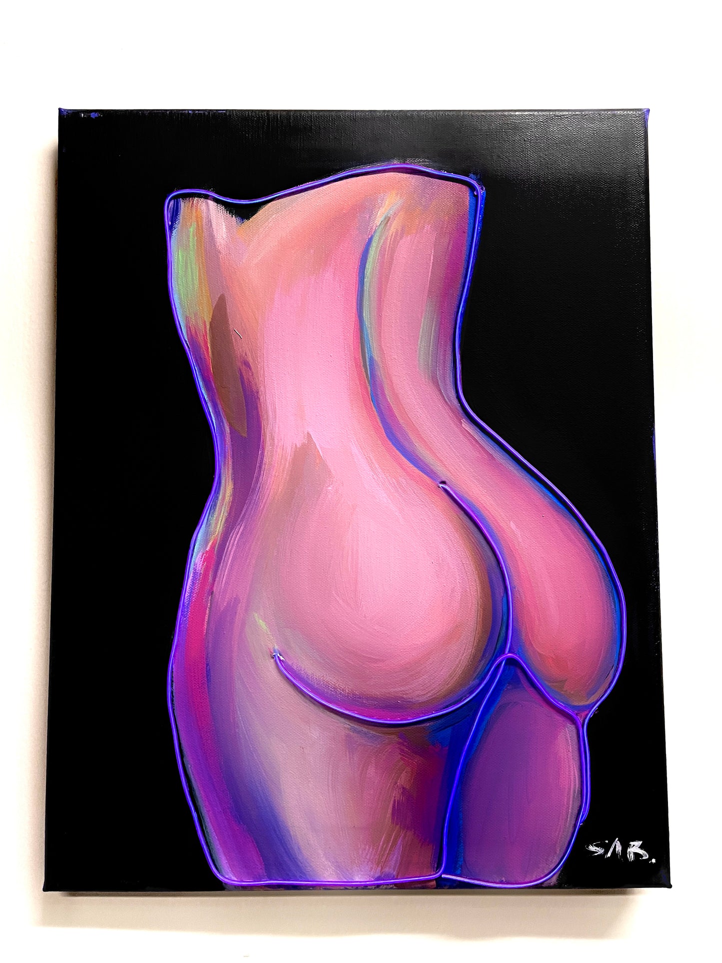 Neon booty sign painting