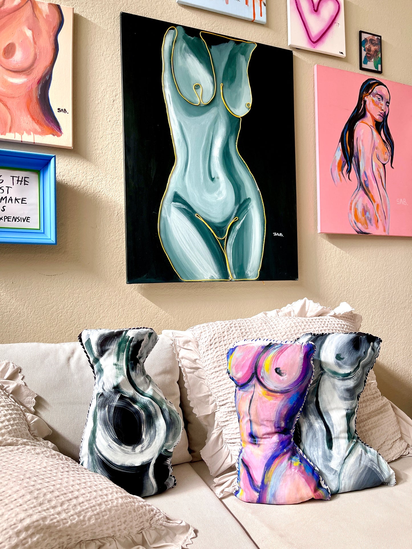 Decorative Body & Booty Throw Pillow