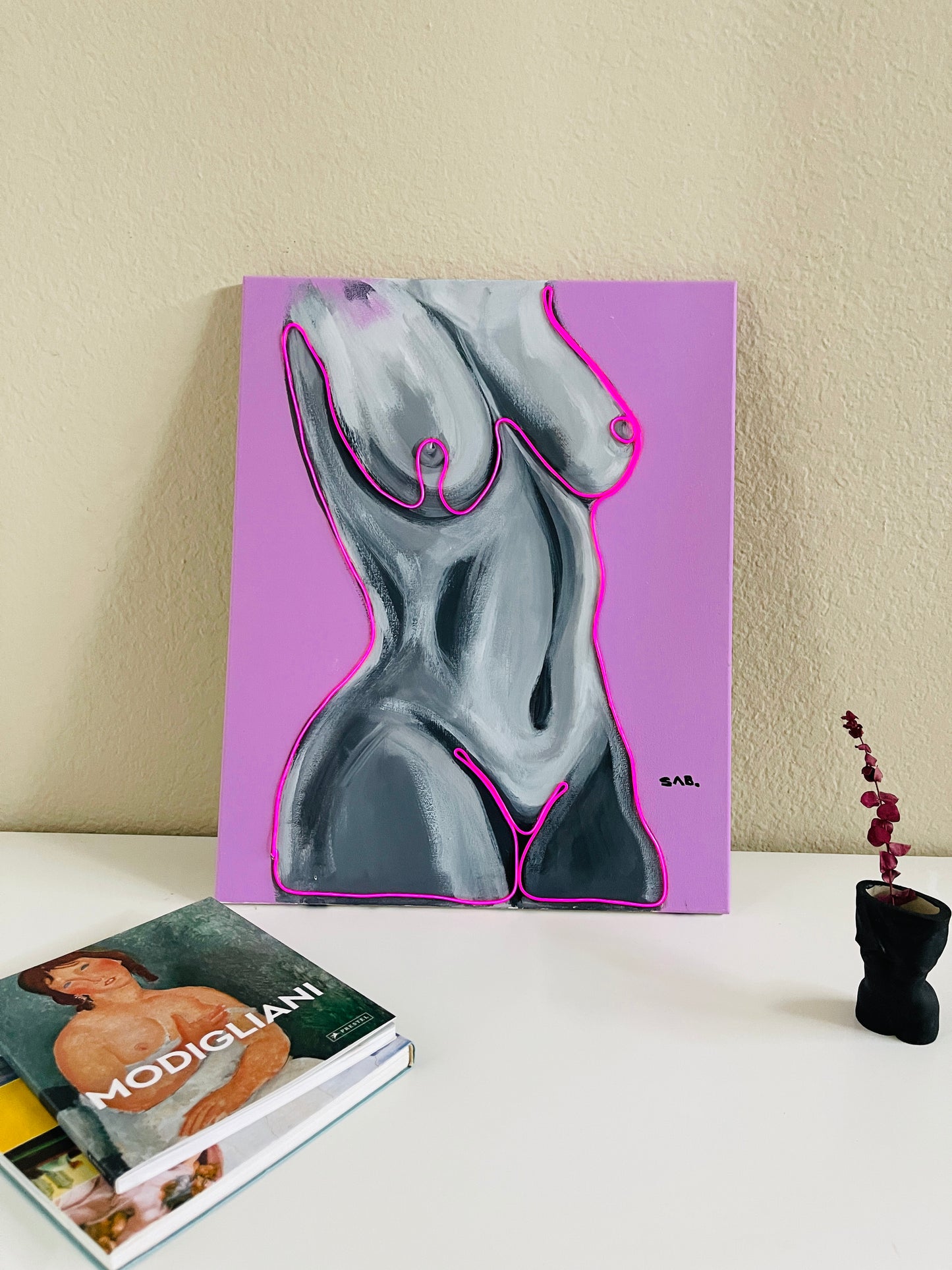 “Katie” Neon body art 16x20