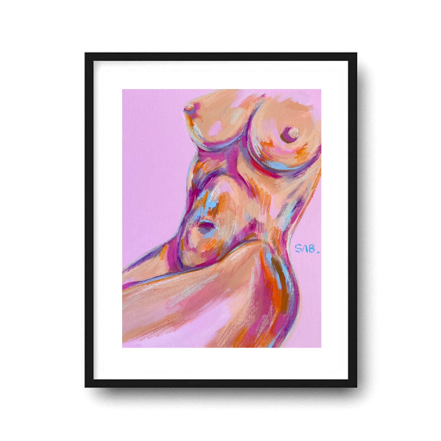 “O” figurative BODY PAINTING ART PRINT