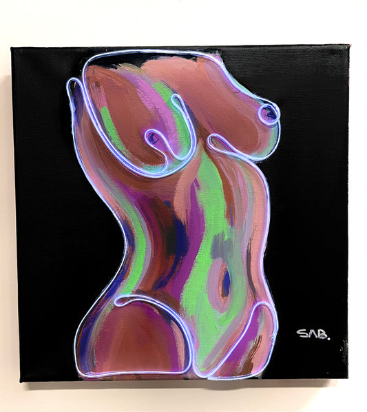 Jenna pop art Mini Neon body sign painting