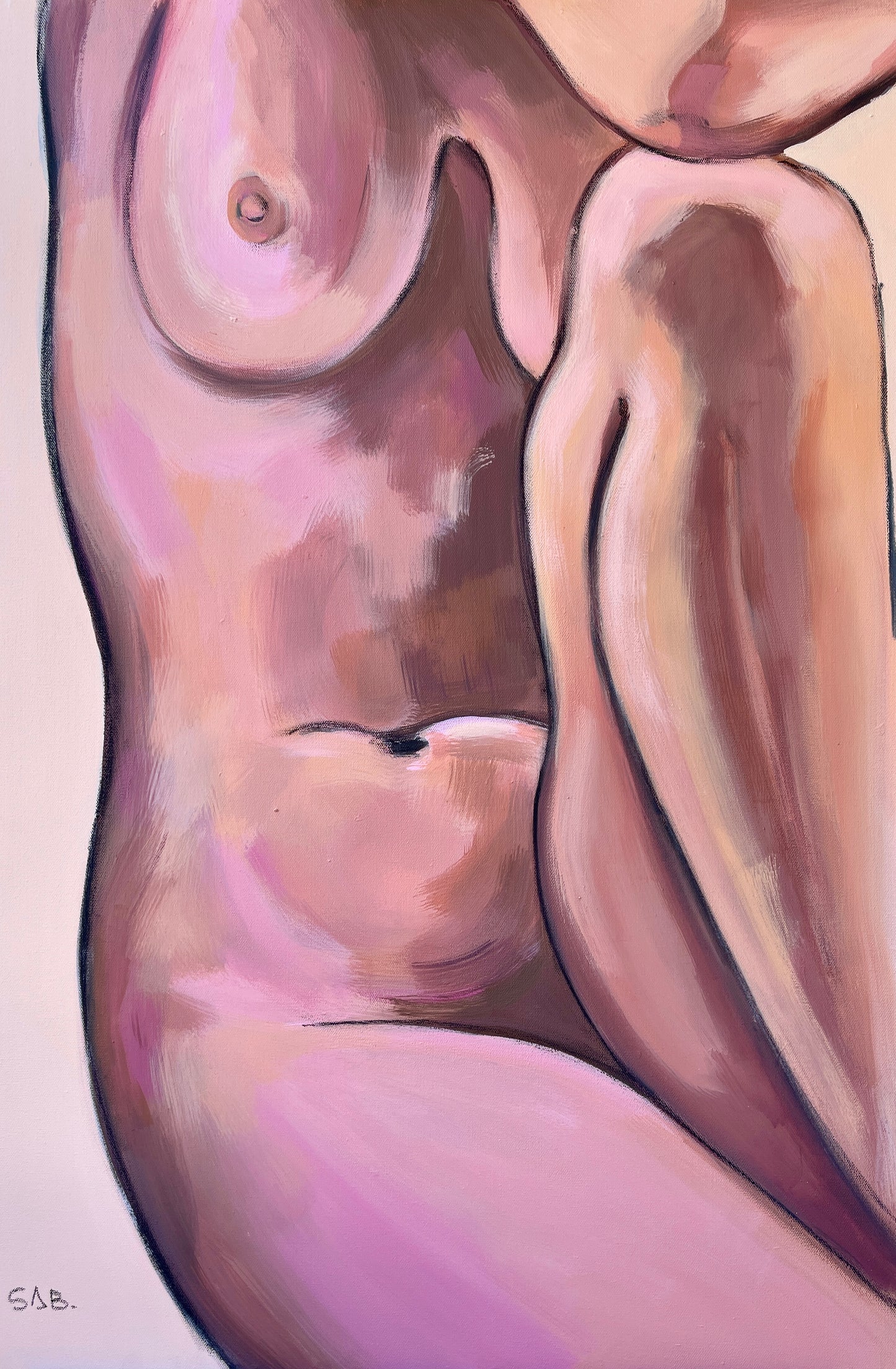 “Daylight “ nude abstract figurative art print