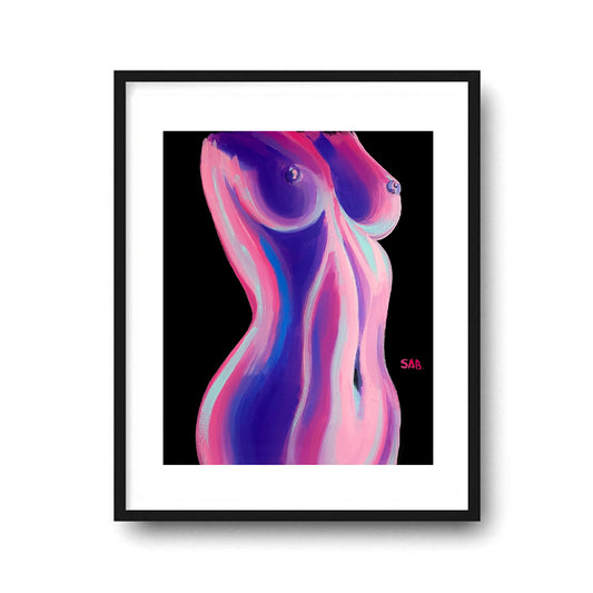 “G” Figurative female body abstract fine art print