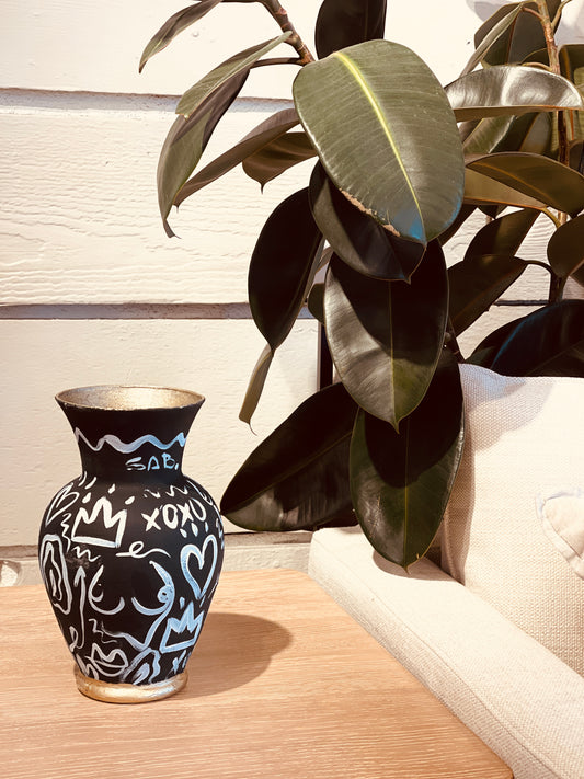 Decorative graphic vase modern unique