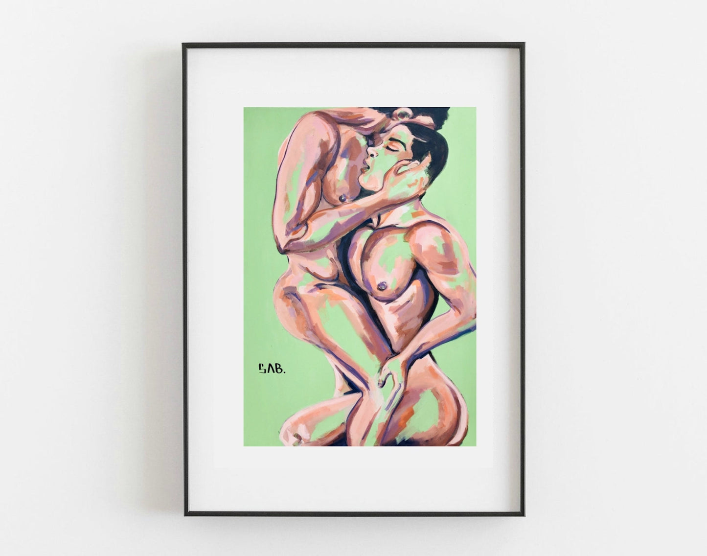 LESBIAN ART poster LGBTQ pride wall print home decor modern love nude art naked body painting figurative abstract wall hangings