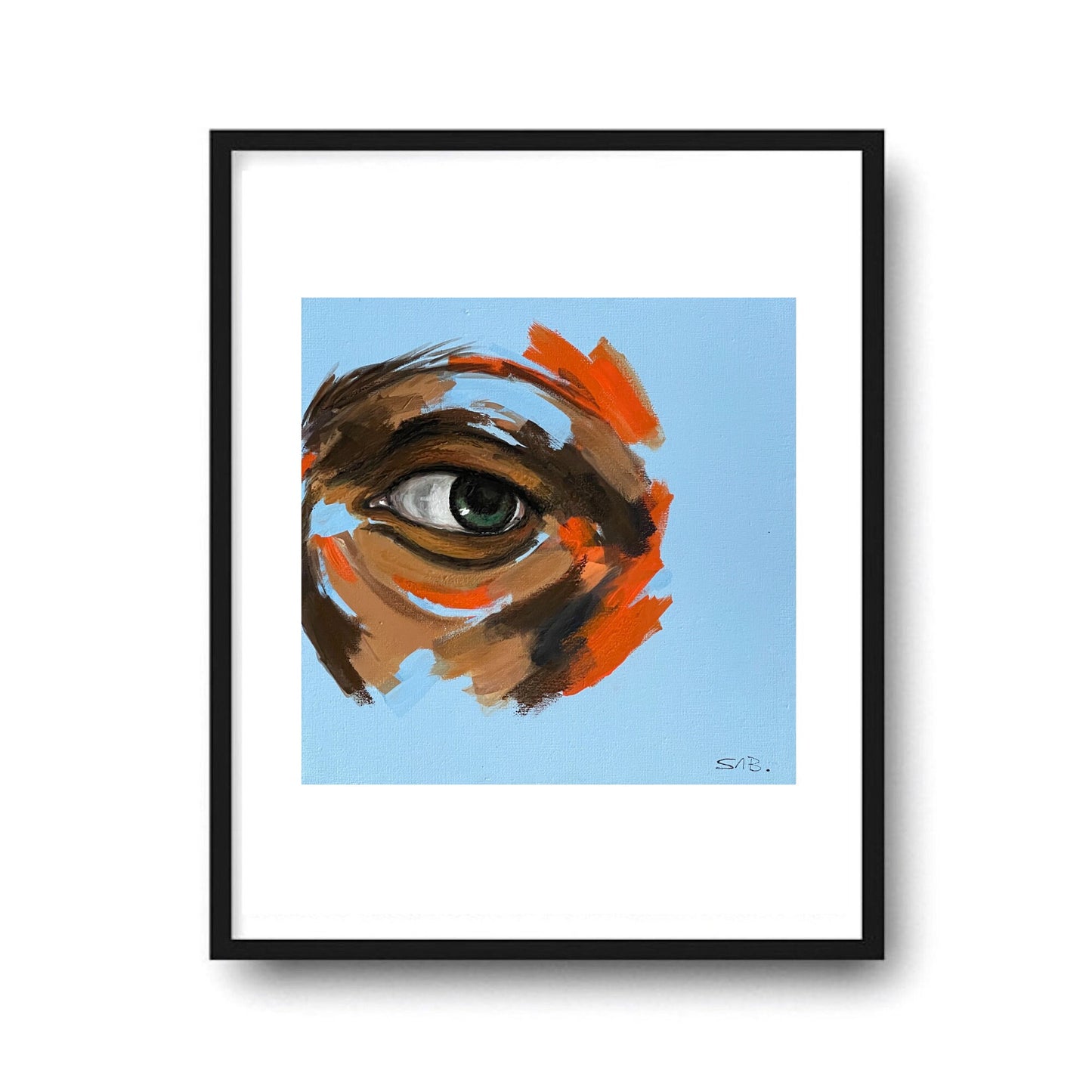 Abstract Acrylic Eye Painting stretched canvas 8x10 modern art print Mini Lgbtq Rainbow original feminist  contemporary