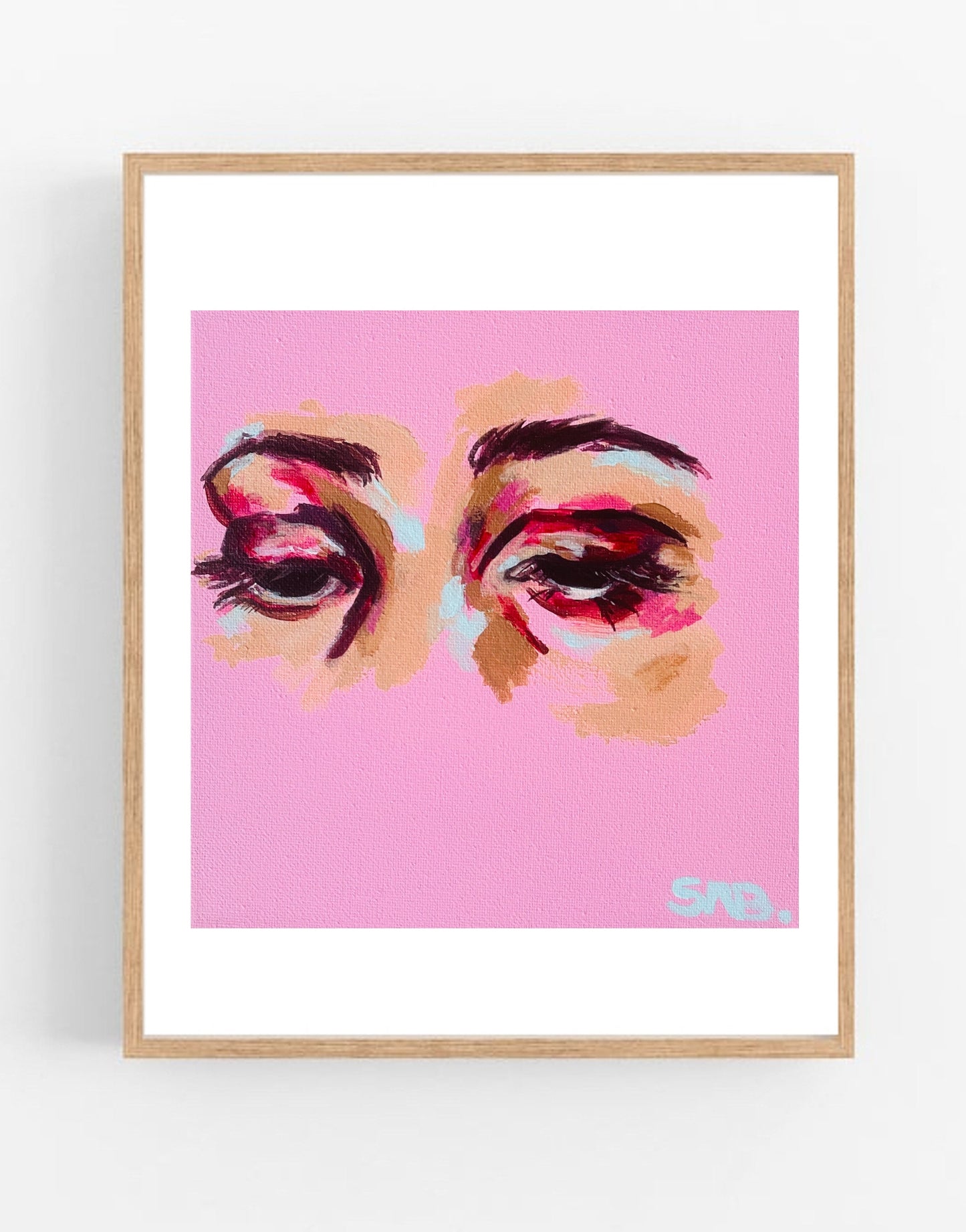 Abstract Acrylic Eye Painting stretched canvas 8x10 modern art print Mini Lgbtq Rainbow original feminist contemporary abstract fine art