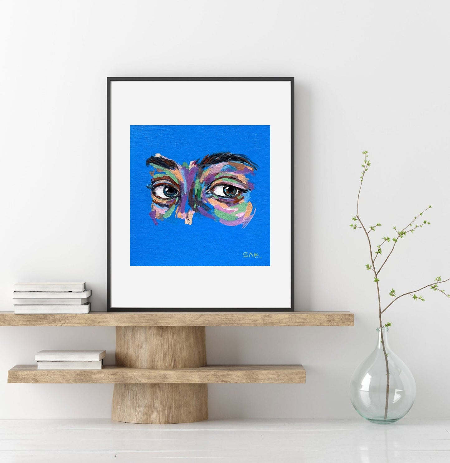 Pop art abstract EYE painting acrylic original home decor wall canvas art colorful feminist lesbian fine art print