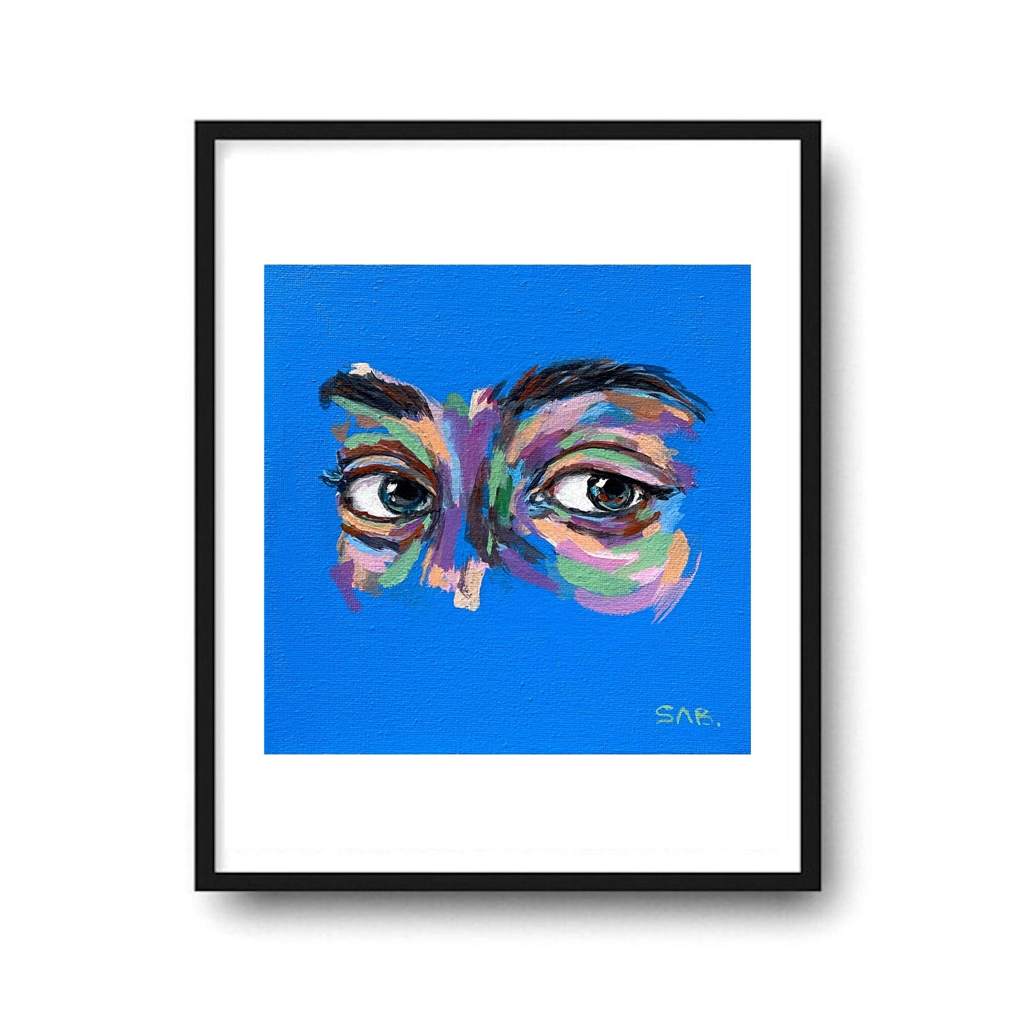 Pop art abstract EYE painting acrylic original home decor wall canvas art colorful feminist lesbian fine art print