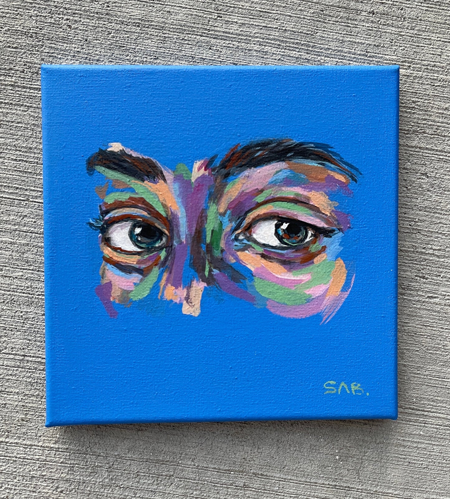 Pop art abstract EYE painting acrylic original home decor wall canvas art colorful feminist lesbian fine art print