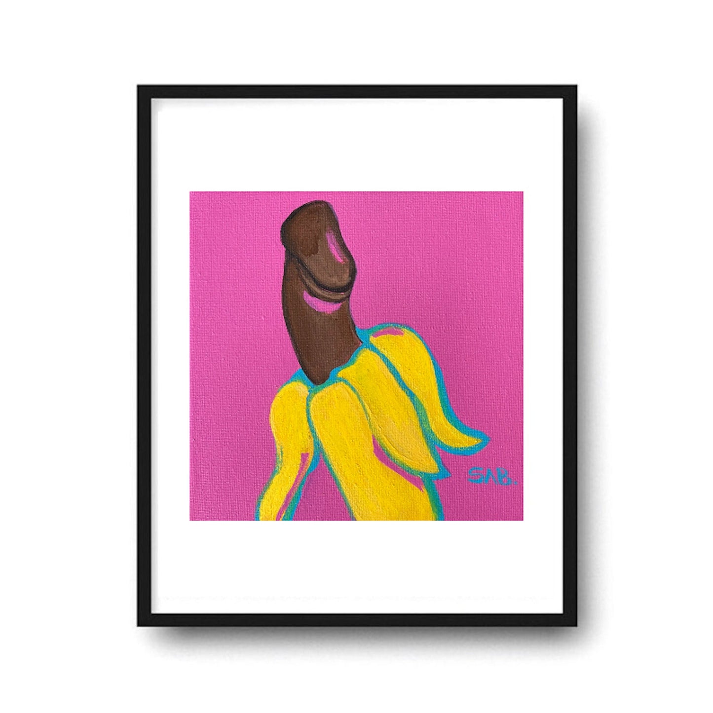 Pop Art mini acrylic paintings gay abstract penis pride modern fine art print 8x8 canvas dick art lgbtq gay men home decor sexy nude erotic