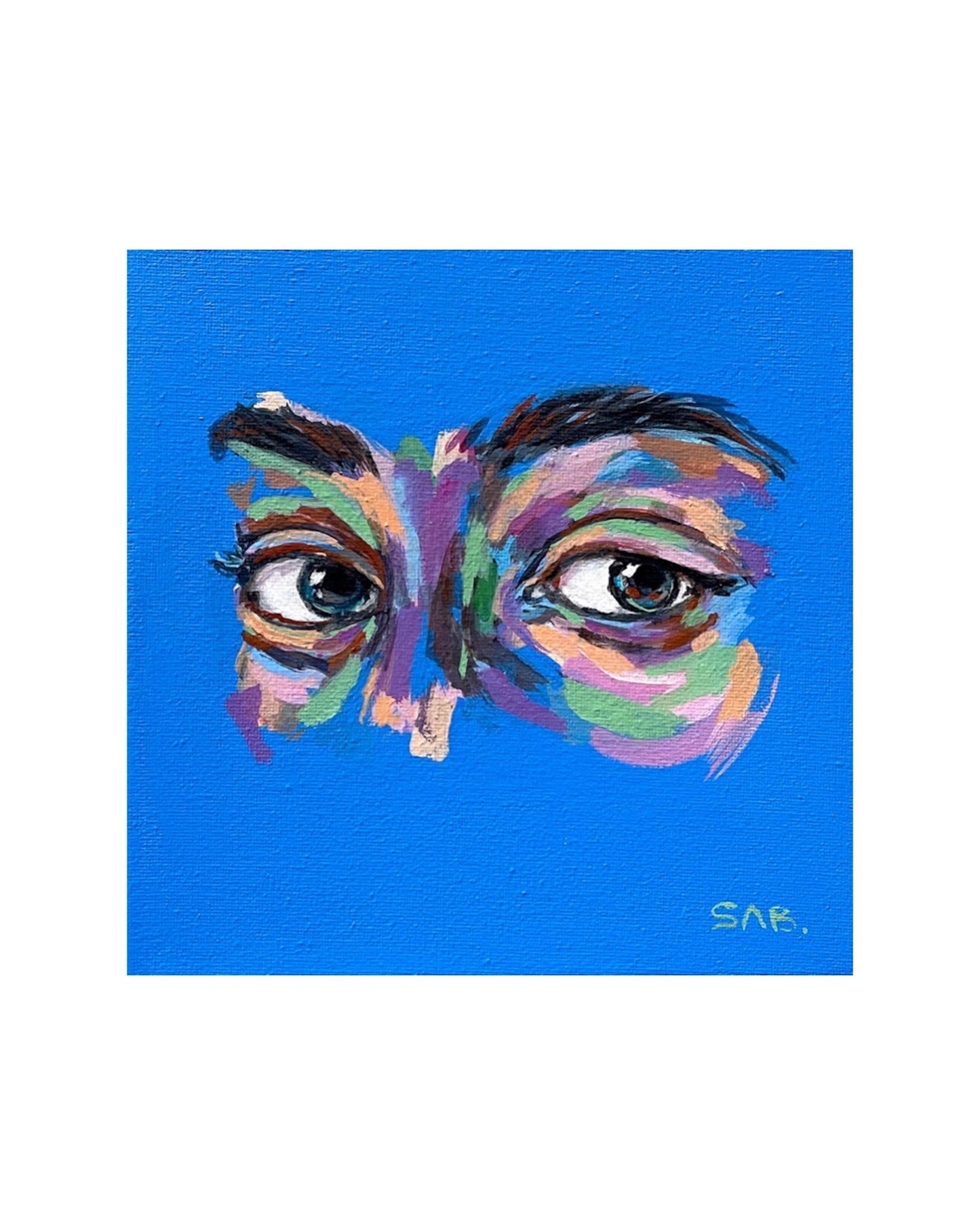 Pop art abstract EYE painting acrylic original home decor wall canvas art colorful feminist lesbian fine art print