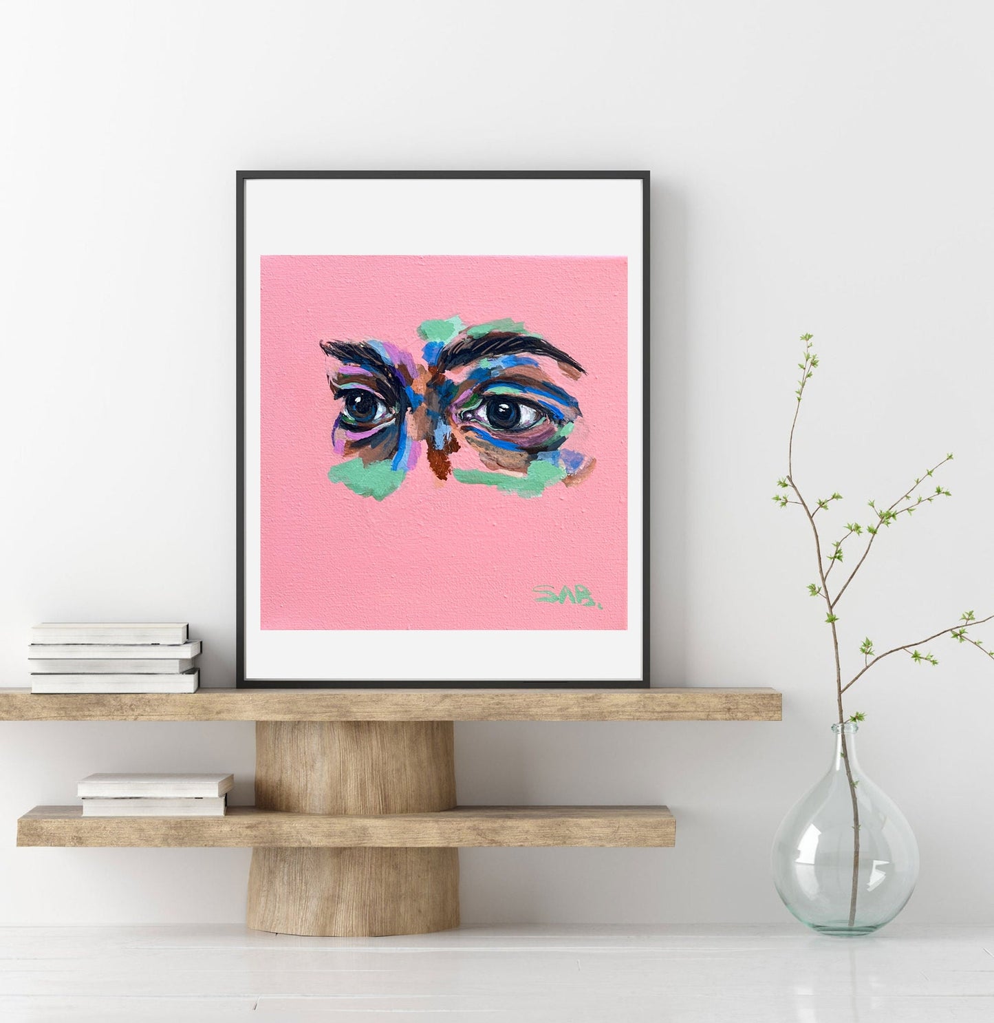 Abstract acrylic eye painting by SABtheartist