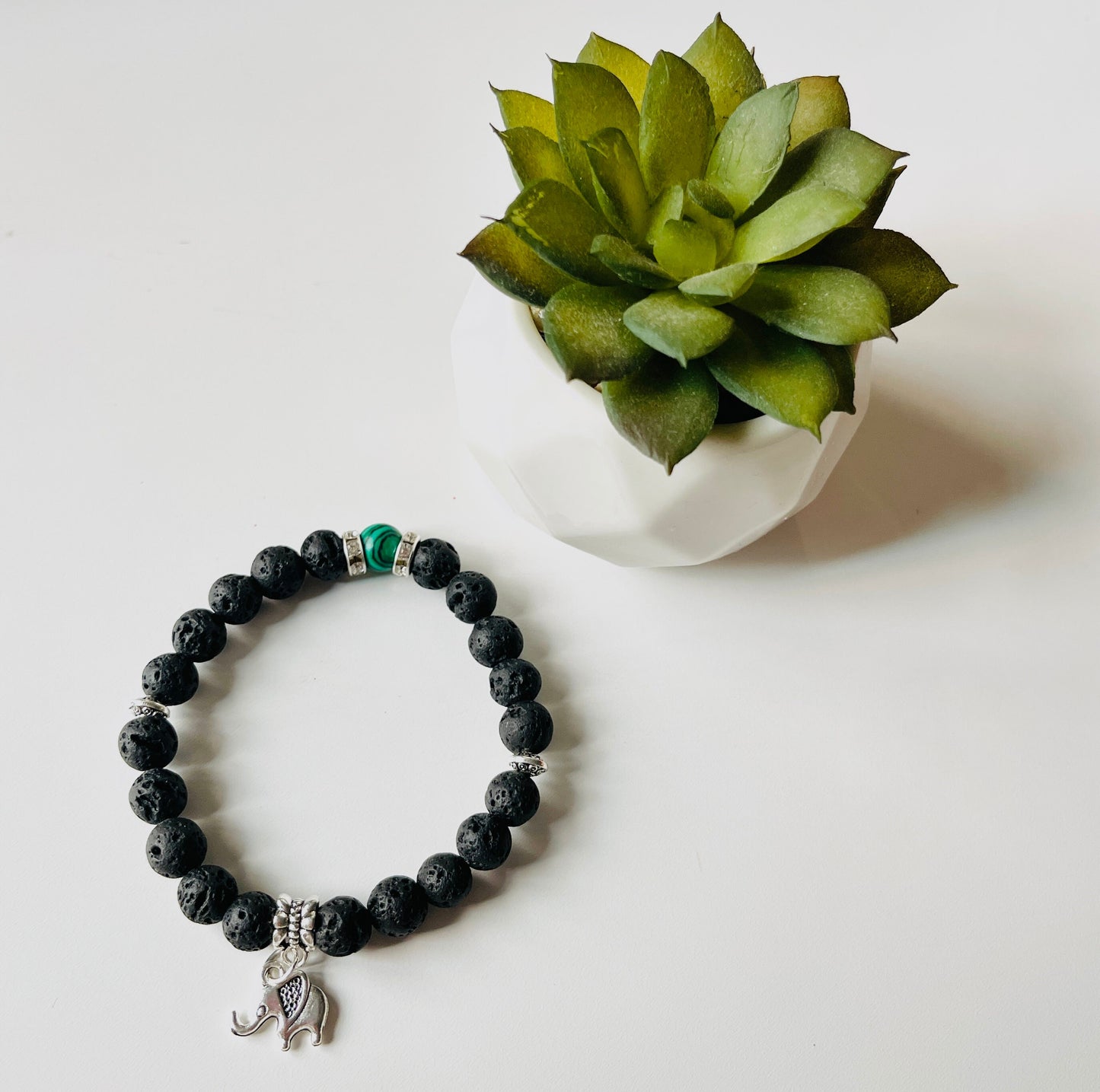 Handmade bracelets unique jewelry customize with initials lava beads unisex carnelian
